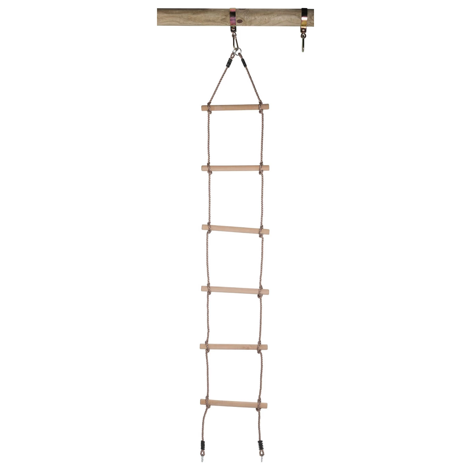 Touwladder Met Oogringen En 6 Houten Treden 3 Touwladder Met Oogringen En 6 Houten Treden