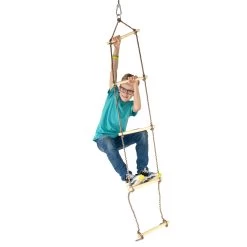 Touwladder Met Houten Treden, 190cm -Speelgoedwinkel Voor Buiten 1050555y