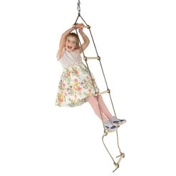 Touwladder Met Houten Treden, 190cm -Speelgoedwinkel Voor Buiten 1050555z