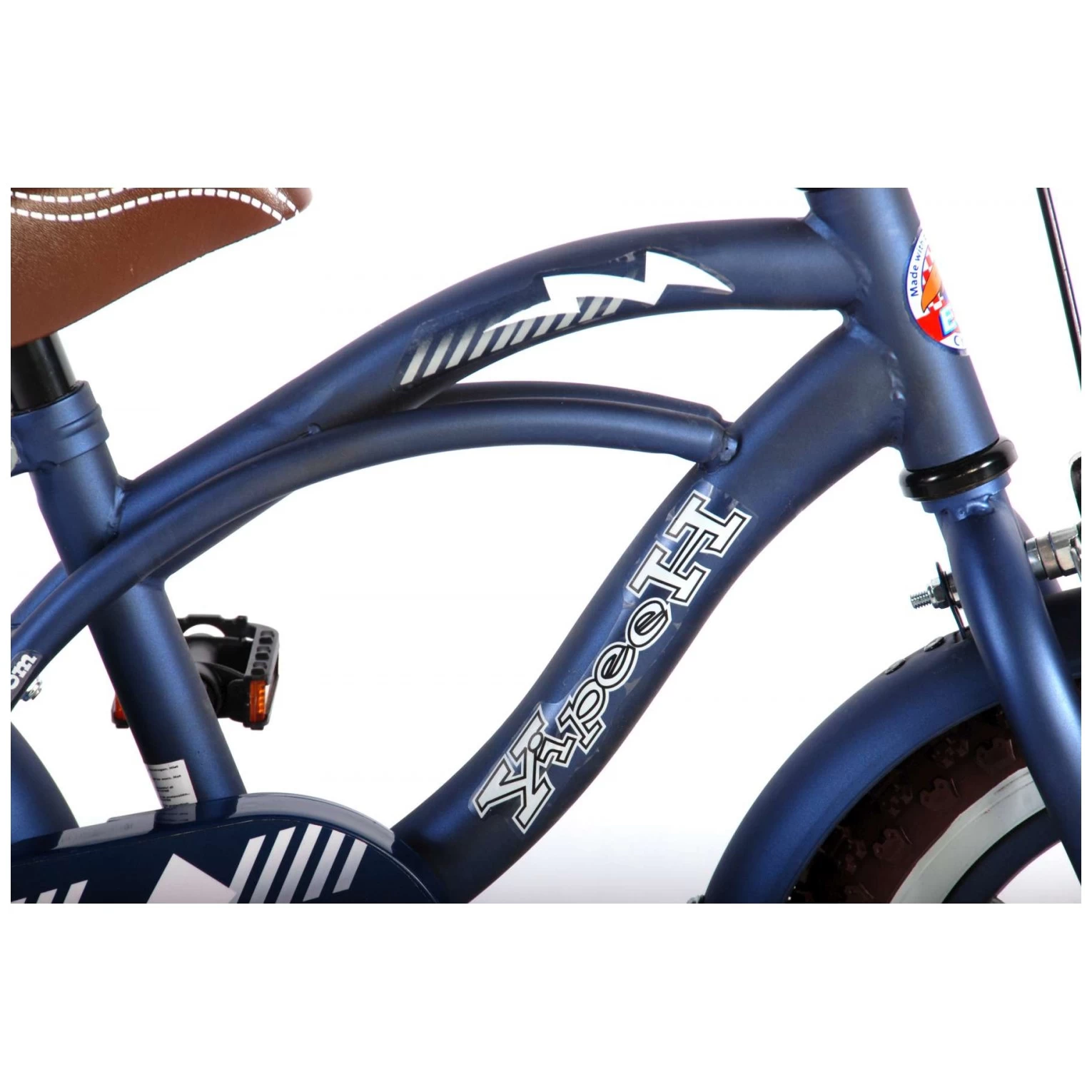 Volare Blue Cruiser Fiets - 12 Inch - Blauw 9 Volare Blue Cruiser Fiets - 12 Inch - Blauw - Afbeelding 7