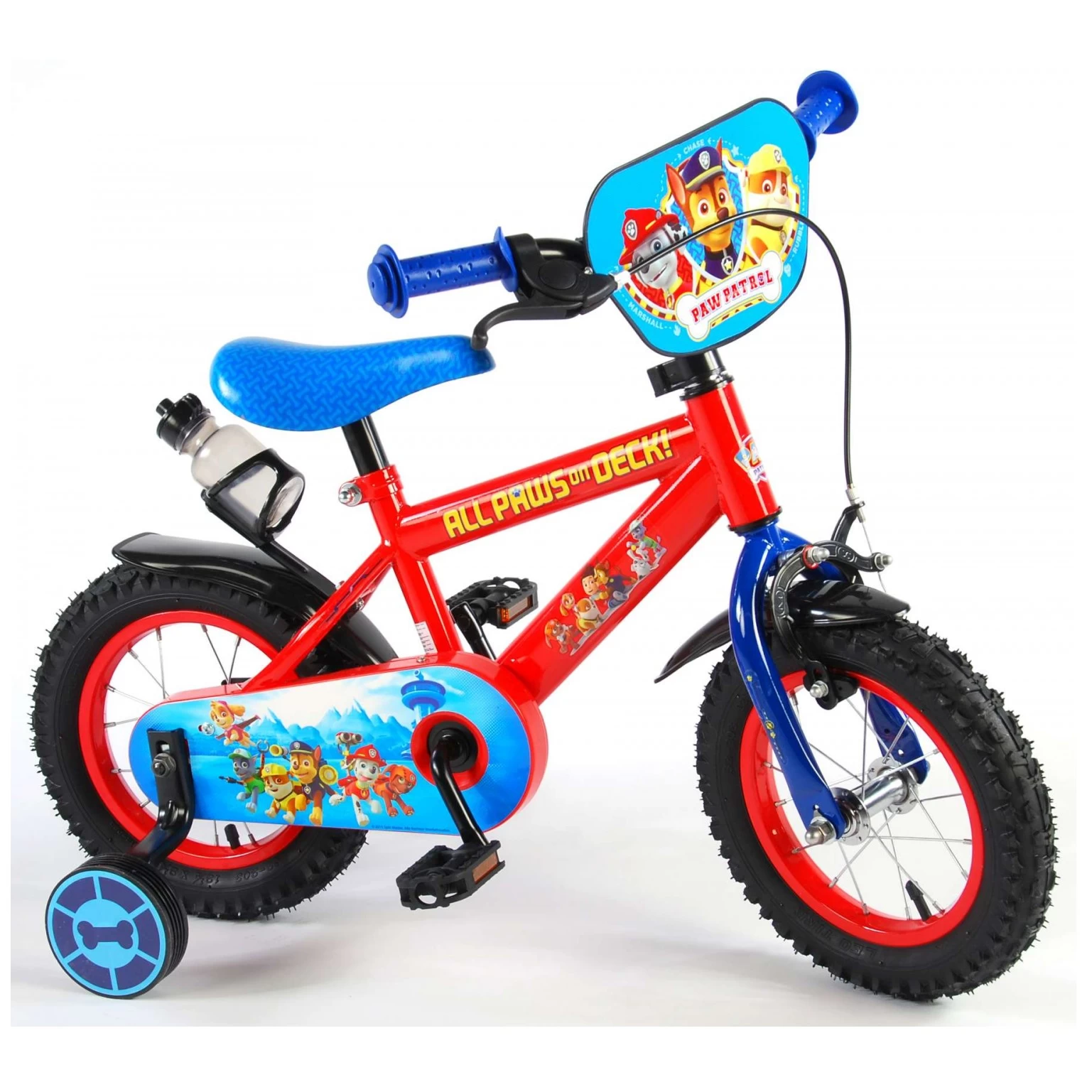 Volare PAW Patrol Fiets - 12 Inch - Rood/Blauw 4 Volare PAW Patrol Fiets - 12 Inch - Rood/Blauw - Afbeelding 2