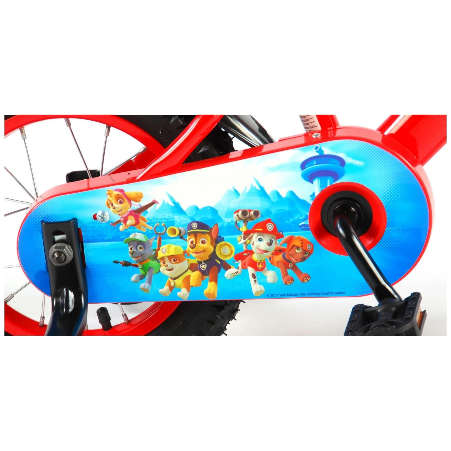 Volare PAW Patrol Fiets - 12 Inch - Rood/Blauw 8 Volare PAW Patrol Fiets - 12 Inch - Rood/Blauw - Afbeelding 6
