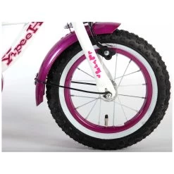 Volare Heart Cruiser Fiets - 12 Inch - Wit Paars -Speelgoedwinkel Voor Buiten 1050656h