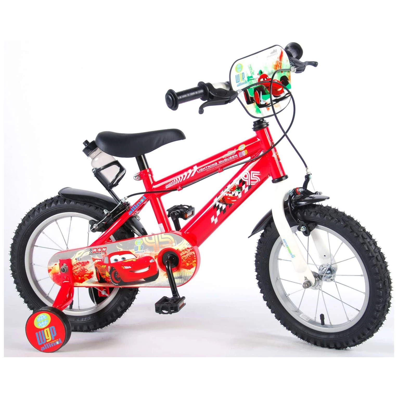 Volare Disney Cars Fiets - 14 Inch - Rood - 2 Handremmen 4 Volare Disney Cars Fiets - 14 Inch - Rood - 2 Handremmen - Afbeelding 2