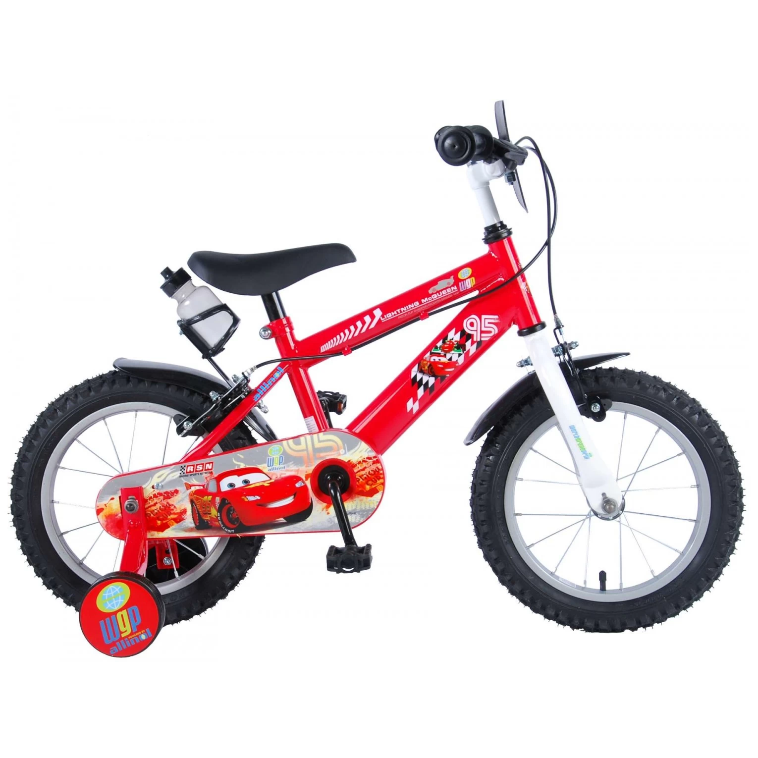 Volare Disney Cars Fiets - 14 Inch - Rood - 2 Handremmen 5 Volare Disney Cars Fiets - 14 Inch - Rood - 2 Handremmen - Afbeelding 3