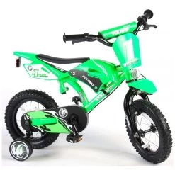 Volare Motorbike Fiets - 12 Inch - Groen - 2 Handremmen -Speelgoedwinkel Voor Buiten 1050814b