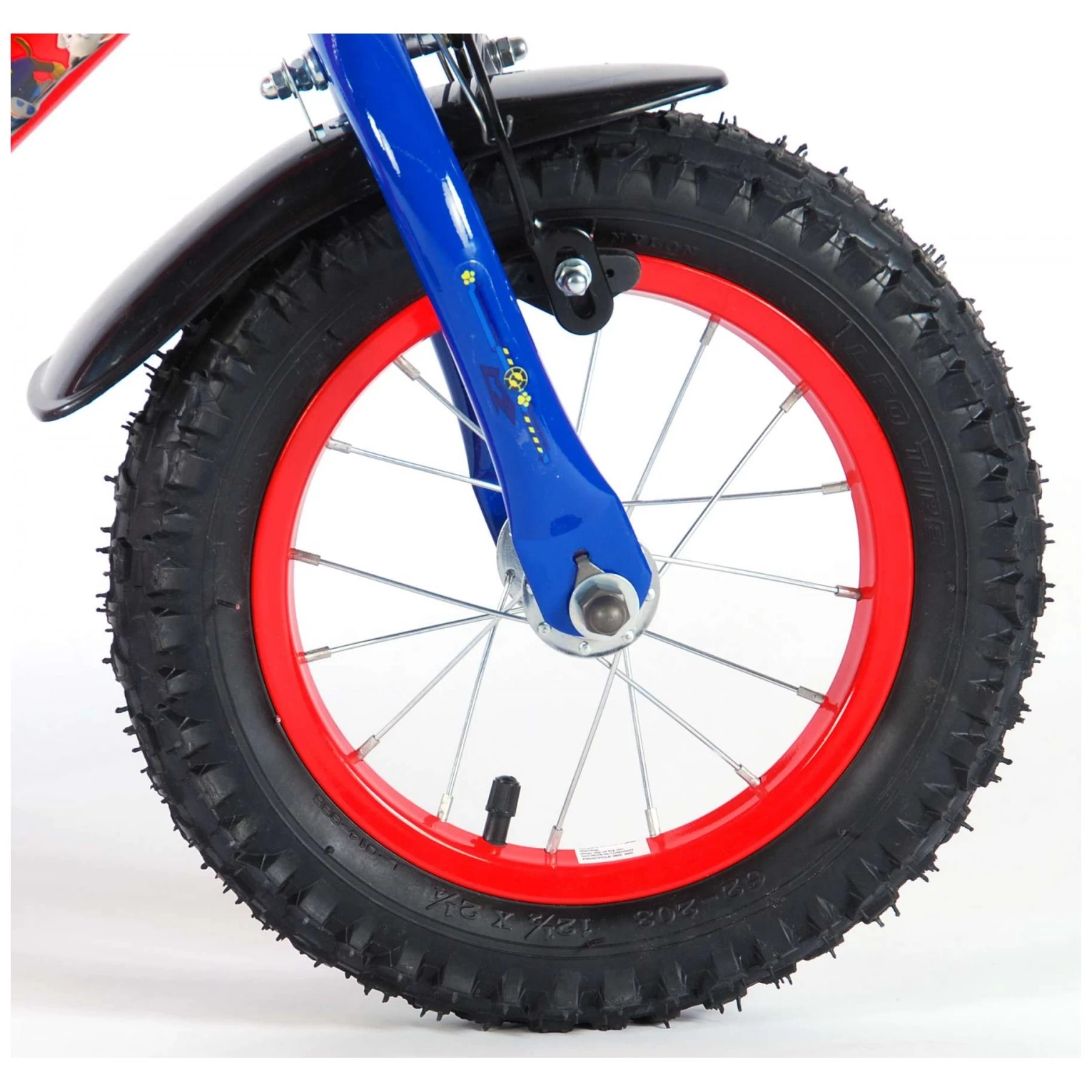 Volare PAW Patrol Fiets - 12 Inch - Rood/Blauw - 2 Handremmen 6 Volare PAW Patrol Fiets - 12 Inch - Rood/Blauw - 2 Handremmen - Afbeelding 4