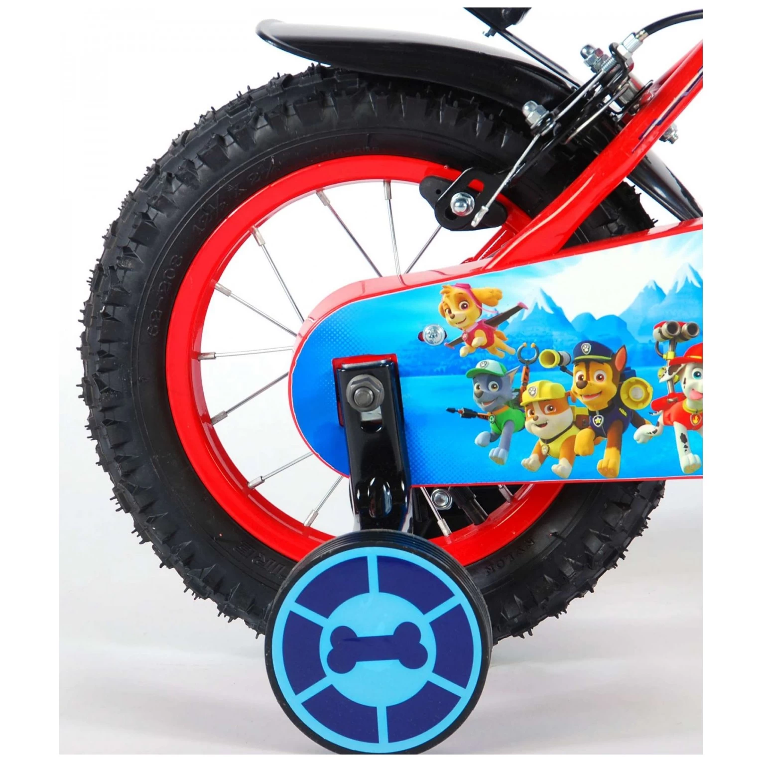 Volare PAW Patrol Fiets - 12 Inch - Rood/Blauw - 2 Handremmen 7 Volare PAW Patrol Fiets - 12 Inch - Rood/Blauw - 2 Handremmen - Afbeelding 5