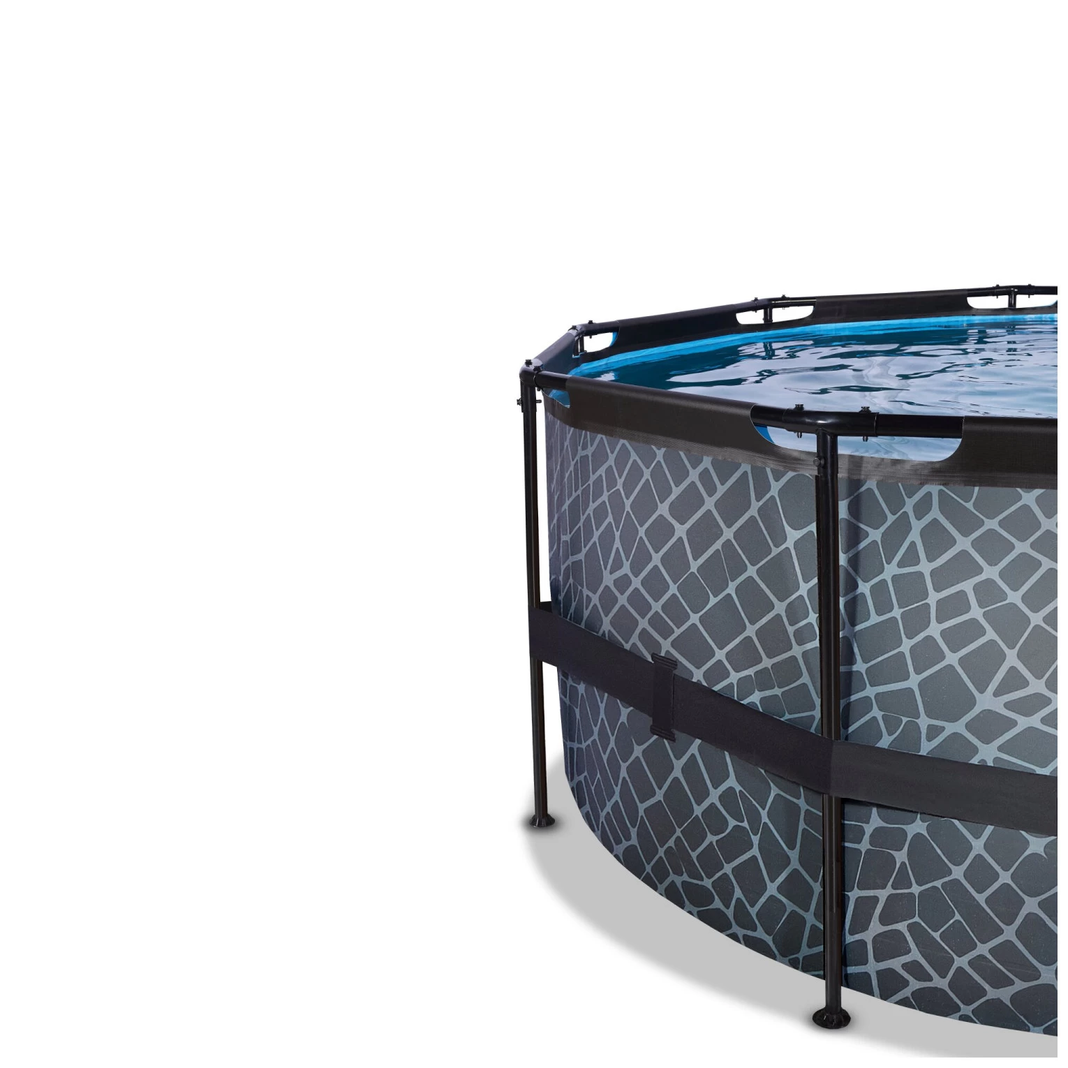 EXIT TOYS EXIT Stone Zwembad ø427x122cm Met Filterpomp - Grijs 5 EXIT TOYS EXIT Stone Zwembad ø427x122cm Met Filterpomp - Grijs - Afbeelding 3