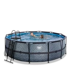 EXIT TOYS EXIT Stone Zwembad ø427x122cm Met Filterpomp - Grijs 16 EXIT TOYS EXIT Stone Zwembad ø427x122cm Met Filterpomp - Grijs -Speelgoedwinkel Voor Buiten 1080657e