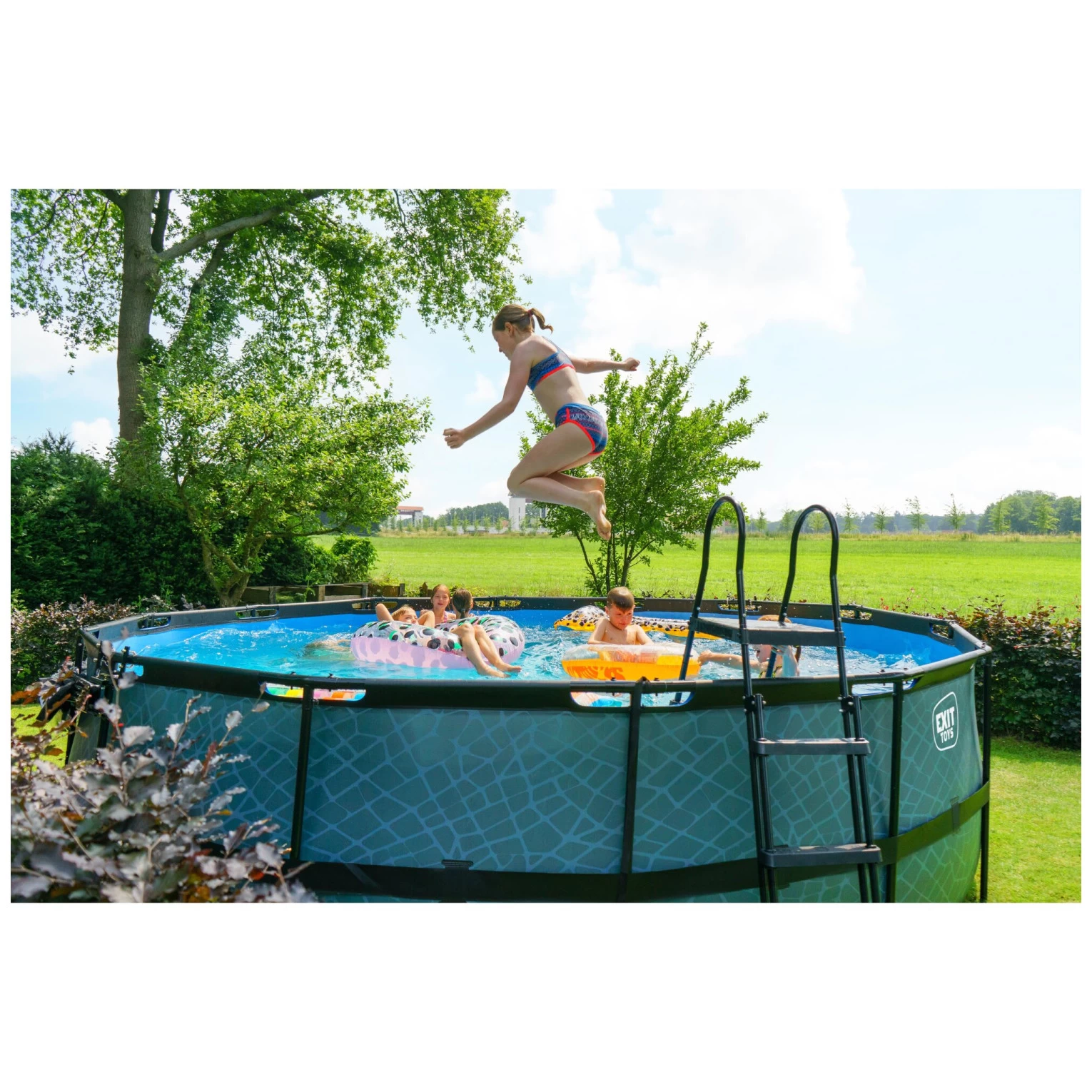 EXIT TOYS EXIT Wood Zwembad ø488x122cm Met Filterpomp - Bruin 11 EXIT TOYS EXIT Wood Zwembad ø488x122cm Met Filterpomp - Bruin - Afbeelding 9