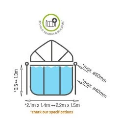EXIT TOYS EXIT Zwembad Overkapping 220x150cm - Universeel -Speelgoedwinkel Voor Buiten 1080688c