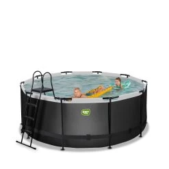 EXIT TOYS EXIT Black Leather Zwembad ø360x122cm Met Zandfilterpomp - -Speelgoedwinkel Voor Buiten 1080900e
