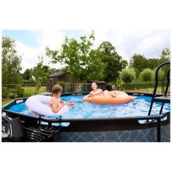 EXIT TOYS EXIT Black Leather Zwembad ø360x122cm Met Zandfilterpomp - -Speelgoedwinkel Voor Buiten 1080900i