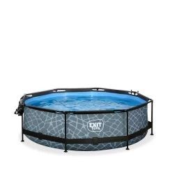 EXIT TOYS EXIT Stone Zwembad ø300x76cm Met Filterpomp En Overkapping -Speelgoedwinkel Voor Buiten 1080909c