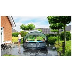EXIT TOYS EXIT Stone Zwembad ø300x76cm Met Filterpomp En Overkapping -Speelgoedwinkel Voor Buiten 1080909i