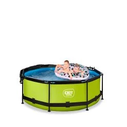 EXIT TOYS EXIT Lime Zwembad ø244x76cm Met Filterpomp En Schaduwdoek - -Speelgoedwinkel Voor Buiten 1080917g