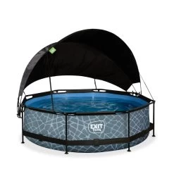 EXIT TOYS EXIT Stone Zwembad ø300x76cm Met Filterpomp En Schaduwdoek