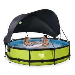 EXIT TOYS EXIT Lime Zwembad ø360x76cm Met Filterpomp En Schaduwdoek - -Speelgoedwinkel Voor Buiten 1080923f
