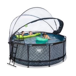 EXIT TOYS EXIT Stone Zwembad ø360x122cm Met Zandfilterpomp En Overkap -Speelgoedwinkel Voor Buiten 1080930f