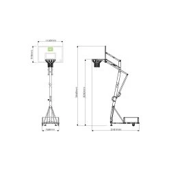 EXIT TOYS EXIT Galaxy Verplaatsbaar Basketbalbord Op Wielen Met Dunkring -Speelgoedwinkel Voor Buiten 1080980j