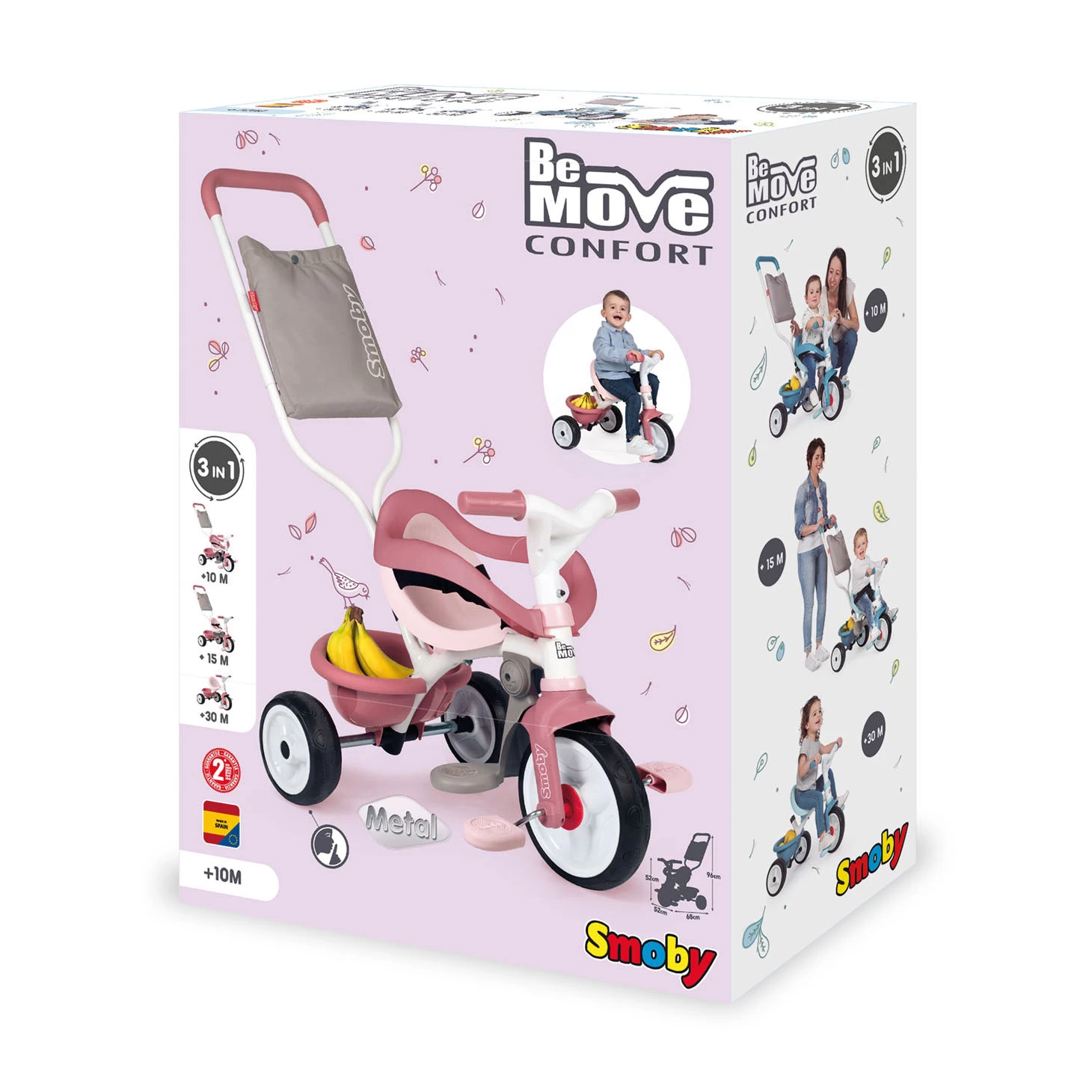 Smoby Be Move Comfort Driewieler Roze 4 Smoby Be Move Comfort Driewieler Roze - Afbeelding 2