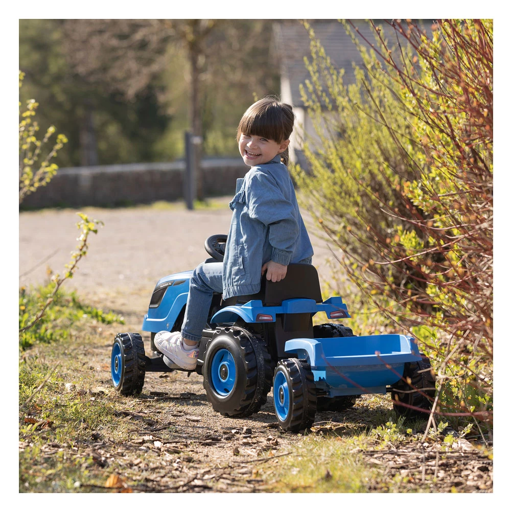Smoby Farmer XL Traptractor Met Trailer Blauw 8 Smoby Farmer XL Traptractor Met Trailer Blauw - Afbeelding 6