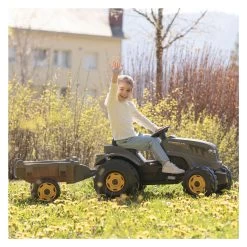 Smoby Stronger XXL Traptractor Met Trailer Grijs -Speelgoedwinkel Voor Buiten 1440748g