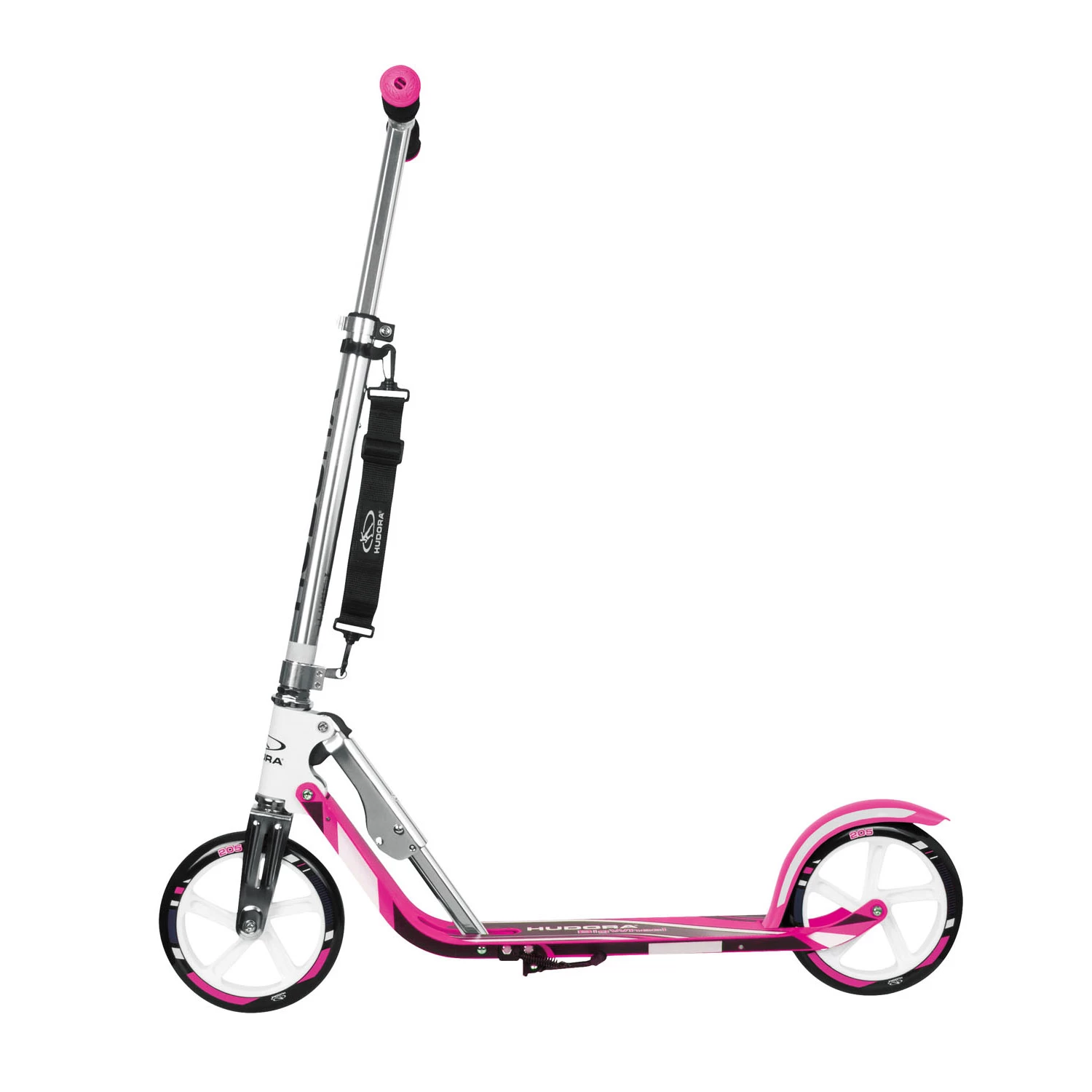 HUDORA Scooter Big Wheel Step RX205 - Wit/Roze 4 HUDORA Scooter Big Wheel Step RX205 - Wit/Roze - Afbeelding 2