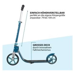 HUDORA Big Wheel Step 215 Scooter Step - Azuur Blauw -Speelgoedwinkel Voor Buiten 1490249d