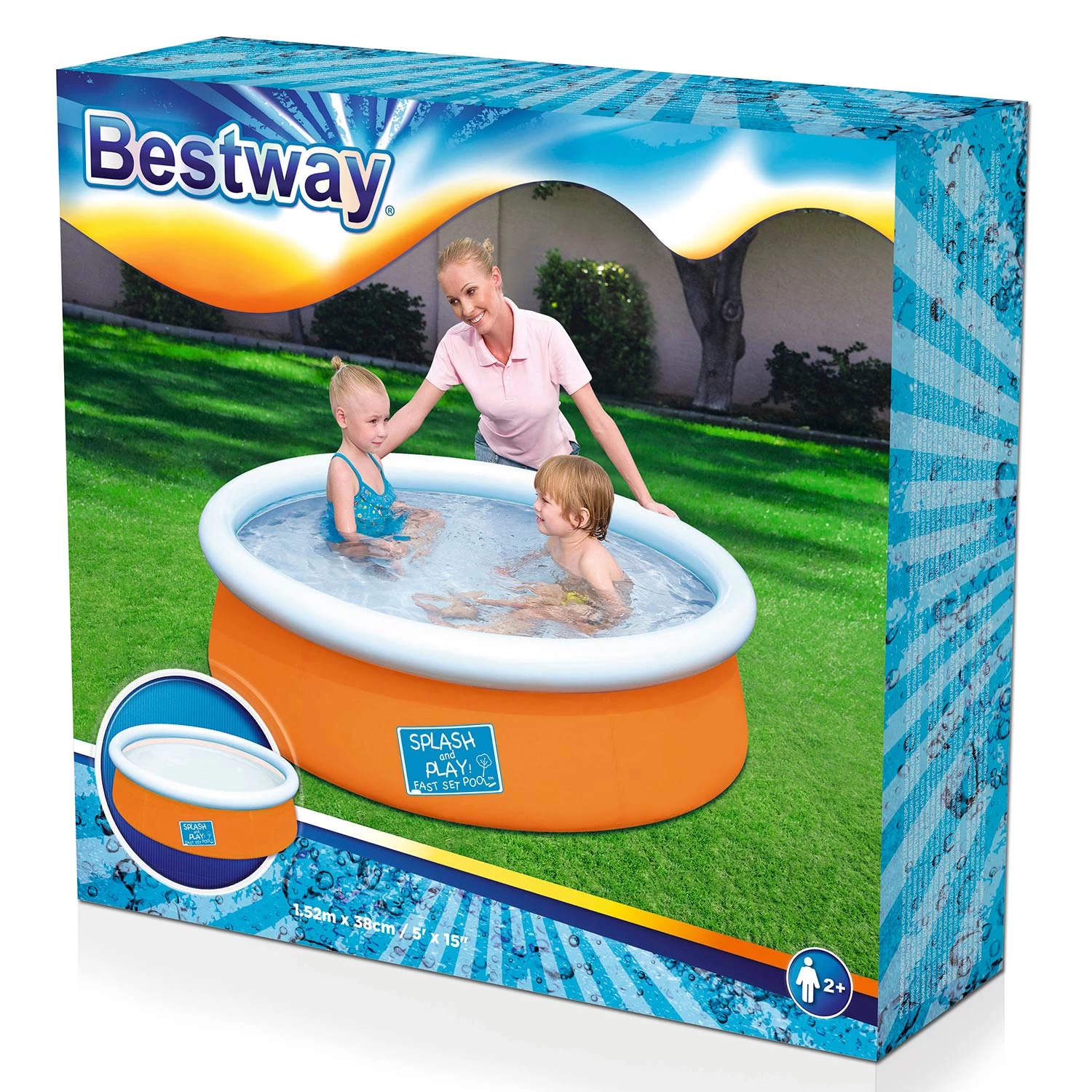 Bestway Zwembad Met Opblaasrand, 152cm 5 Bestway Zwembad Met Opblaasrand, 152cm - Afbeelding 3