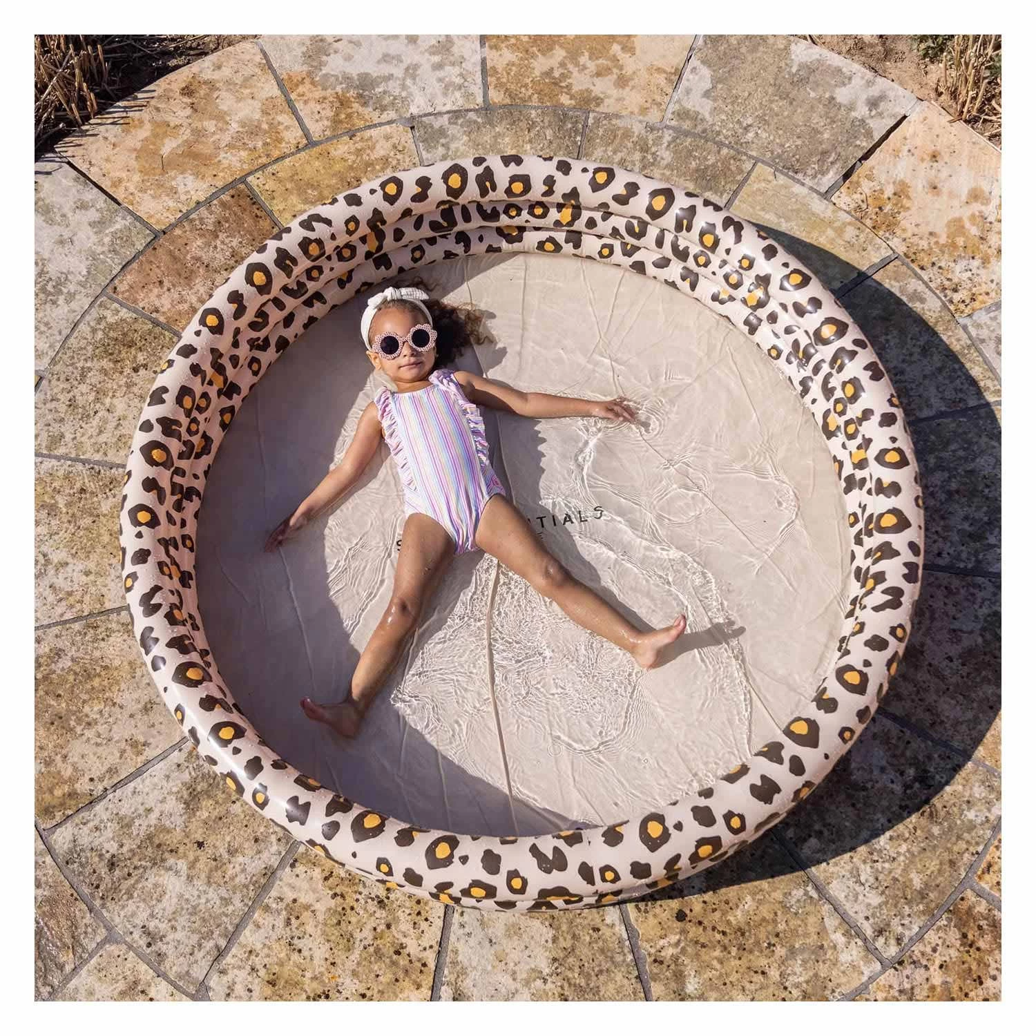 SWIM ESSENTIALS Kinderzwembad Beige Panterprint, 150cm 3 SWIM ESSENTIALS Kinderzwembad Beige Panterprint, 150cm