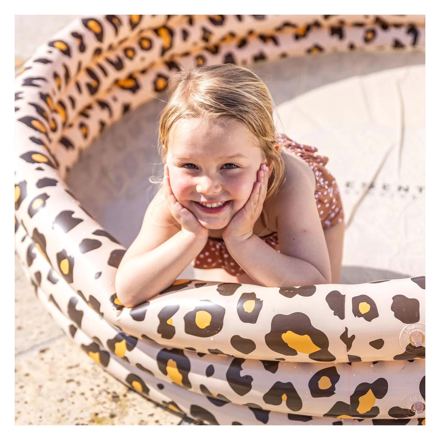 SWIM ESSENTIALS Kinderzwembad Beige Panterprint, 150cm 5 SWIM ESSENTIALS Kinderzwembad Beige Panterprint, 150cm - Afbeelding 3