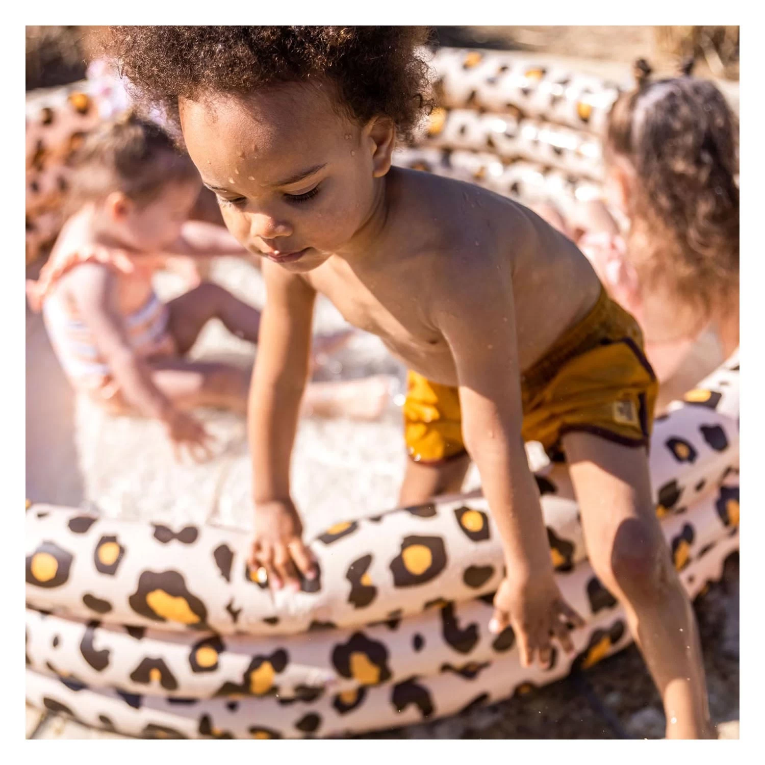 SWIM ESSENTIALS Kinderzwembad Beige Panterprint, 150cm 7 SWIM ESSENTIALS Kinderzwembad Beige Panterprint, 150cm - Afbeelding 5