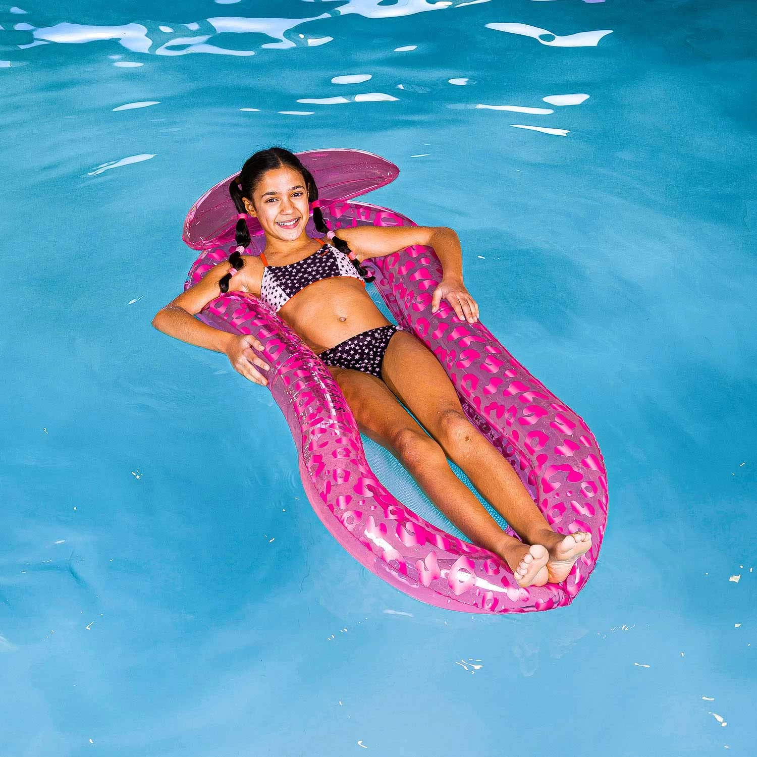 Swim Essentials Water Hangmat Neon Transparant Print 4 Swim Essentials Water Hangmat Neon Transparant Print - Afbeelding 2