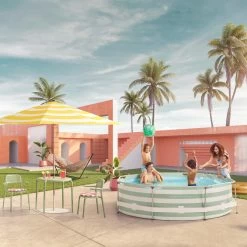 Swim Essentials Luxe Groen Gestreept Zwembad Rond -Speelgoedwinkel Voor Buiten 1985083e1