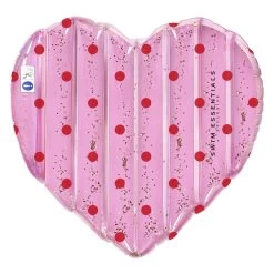 Swim Essentials Luchtbed Roze Met Rode Stippen Hart