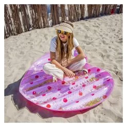 Swim Essentials Luchtbed Roze Met Rode Stippen Hart -Speelgoedwinkel Voor Buiten 1985096e