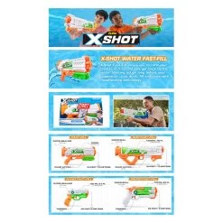ZURU X-Shot Waterpistool Fast Fill, 1000ml -Speelgoedwinkel Voor Buiten 4640009i
